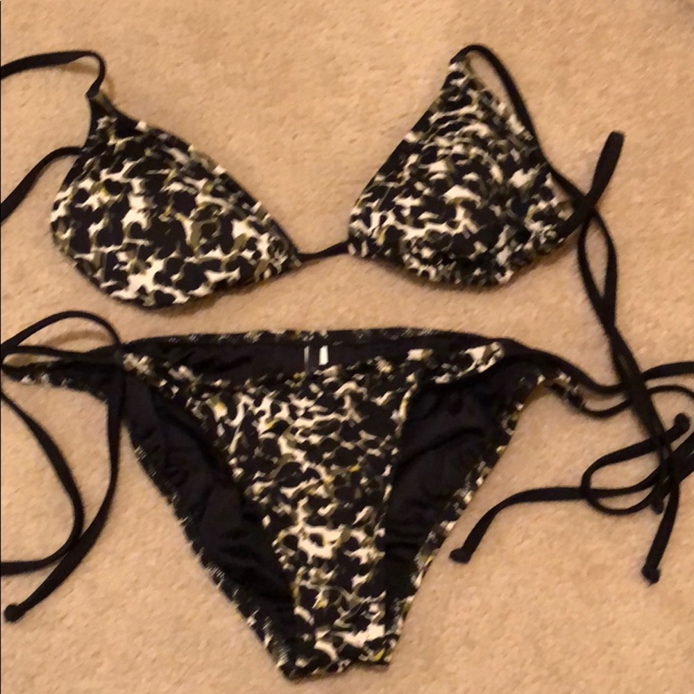 J.Crew Triangle Bikini Camo like Print